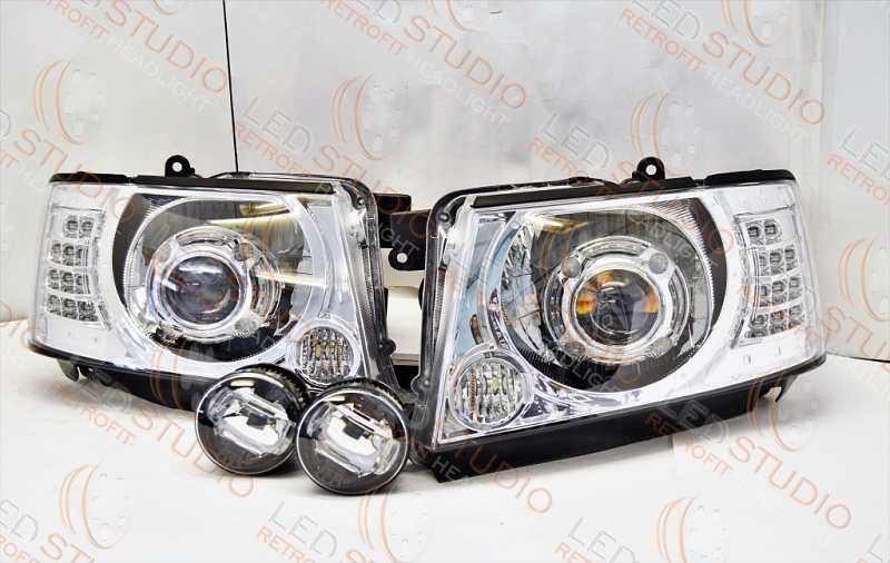 Светодиодные фары Nissan Patrol GR Y61 Bi Led
